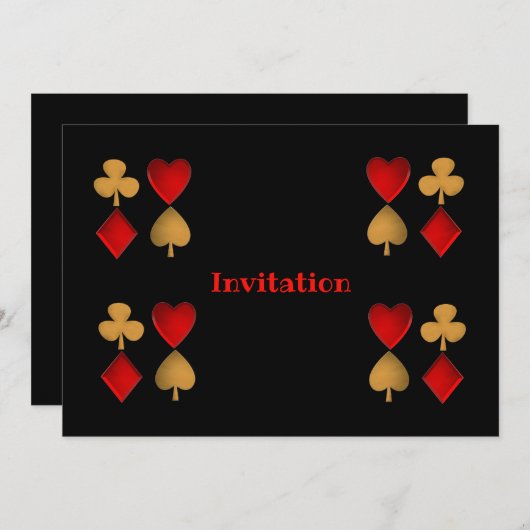 Die vier Anzüge, Personalisiert Einladung (Vorne/Hinten)