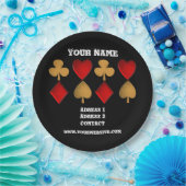 Die vier Anzüge, Personalisiert Pappteller (Party)