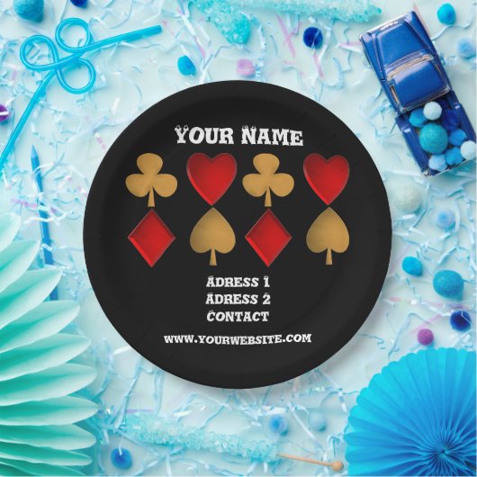 Die vier Anzüge, Personalisiert Pappteller (Party)