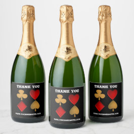 Die vier Anzüge, Personalisiert Schaumweinetikett