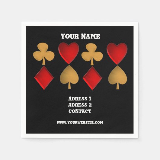 Die vier Anzüge, Personalisiert Serviette (Vorderseite)