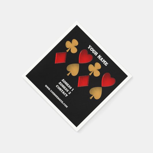 Die vier Anzüge, Personalisiert Serviette (Ecke)