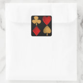 Die vier Anzüge Quadratischer Aufkleber (Tasche)