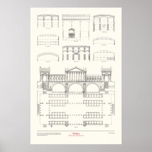 Die vier Architekturbücher - Brücken Poster (Vorne)