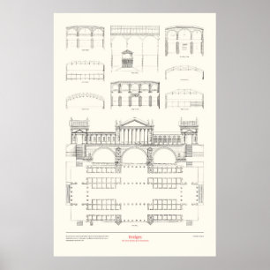 Die vier Architekturbücher - Brücken Poster