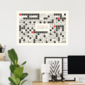 Die vier Architekturbücher - Visuelle Kontur Poster (Heimbüro)