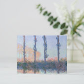 Die vier Bäume von Claude Monet Postkarte (Stehend Vorderseite)