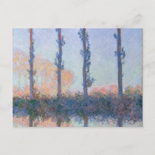 Die vier Bäume von Claude Monet Postkarte (Vorderseite)