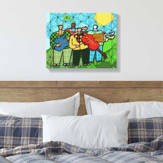 Die vier Duffers (gearbeitete Leinwand) Leinwanddruck (Insitu (Schlafzimmer))