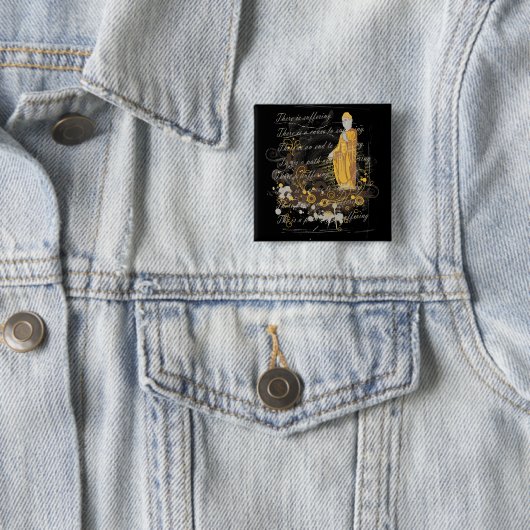 Die vier edlen Wahrheiten Button (Beispiel)