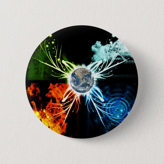 Die vier Elemente Button (Vorderseite)