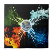 Die vier Elemente Fliese (Vorderseite)