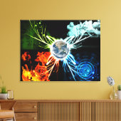 Die vier Elemente Leinwanddruck (Insitu (Wohnzimmer))