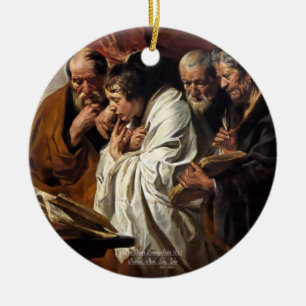 Die vier Evangelisten Matthew Mark Luke John Keramik Ornament