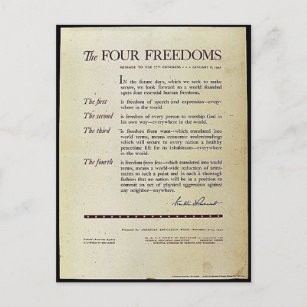 Die vier Freiheiten Postkarte