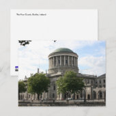 Die vier Gerichte, Dublin, Irland Postkarte (Vorne/Hinten)