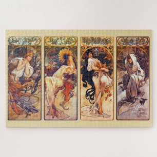 Die Vier Jahreszeiten 1897: Ein Jugendstil von Muc Puzzle