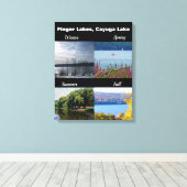 DIE VIER JAHRESZEITEN AUF DEM SEE VON CAYUGA LEINWANDDRUCK (Insitu (Holzboden))