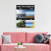 DIE VIER JAHRESZEITEN AUF DEM SEE VON CAYUGA LEINWANDDRUCK (Insitu (Wohnzimmer))