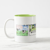 Die vier Jahreszeiten eines Keeshond | Keeshond Ca Zweifarbige Tasse (Links)