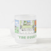 Die vier Jahreszeiten eines Keeshond | Keesie Cart Mattglastasse (Vorderseite Links)