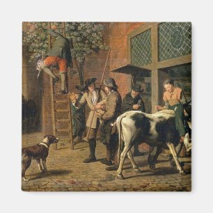 Die vier Jahreszeiten, Herbst (Öl auf Leinwand) Magnet
