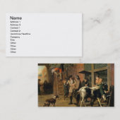 Die vier Jahreszeiten, Herbst (Öl auf Leinwand) Visitenkarte (Vorne/Hinten)