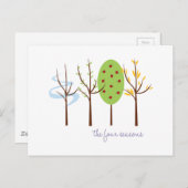 Die vier Jahreszeiten Postkarte (Vorne/Hinten)