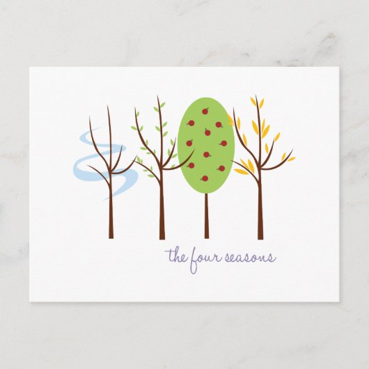 Die vier Jahreszeiten Postkarte (Vorderseite)