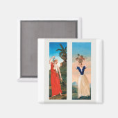 Die vier Jahreszeiten von Paul Cézanne Magnet (Vorderseite/Rückseite)