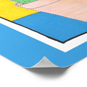 Die vier Kakteen. Einfache moderne Kunst. zeichnen Poster (Ecke)