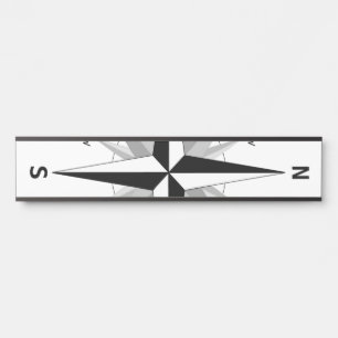 Die vier Kardinal-Richtungen - Türschild