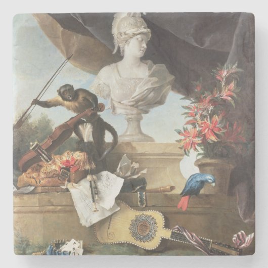 Die vier Kontinente: Europa, 1722 (Öl auf Steinuntersetzer (Vorderseite)