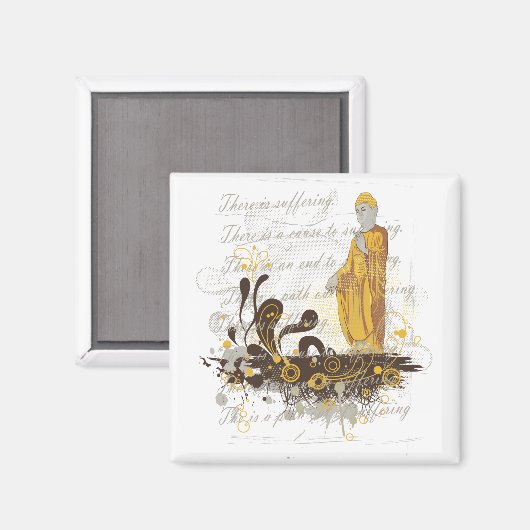 Die vier noblen Wahrheiten Magnet (Vorderseite/Rückseite)