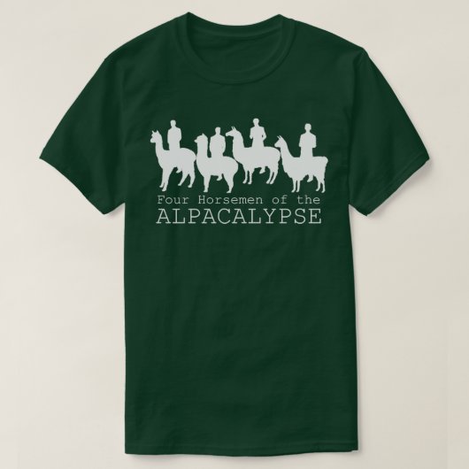 Die vier Pferde der Alpacalypse T-Shirt (Design vorne)