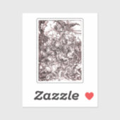 Die vier Pferde der Apokalypse (Dürer, 1498) Aufkleber (Blatt)