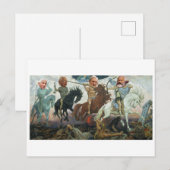 Die vier Pferde der Apokalypse Postkarte (Vorne/Hinten)