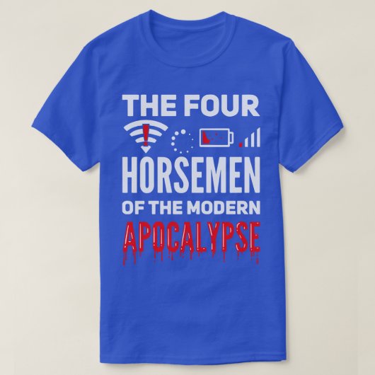 die vier Pferde der modernen Apokalypse T-Shirt (Design vorne)