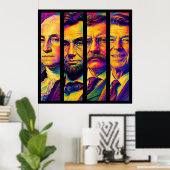 Die vier Präsidenten Poster (Heimbüro)