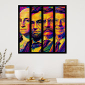 Die vier Präsidenten Poster (Küche)