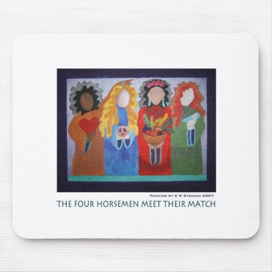 Die vier Reiter treffen ihr Match Mousepad (Vorne)