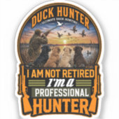 Die vier Retriever – Entenjagd Aufkleber (Vorderseite)
