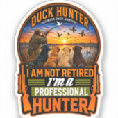 Die vier Retriever – Entenjagd Aufkleber (Vorderseite)