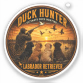 Die vier Retriever – Entenjagd  Aufkleber (Vorderseite)
