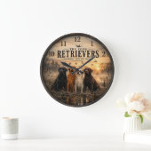 Die vier Retriever – Entenjagd  Große Wanduhr (Zuhause)