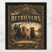 Die vier Retriever – Entenjagd  Weinetikett (Einzelnes Label)
