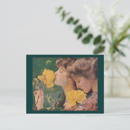 Die vier Rose von Frant Dvorak Postkarte (Stehend Vorderseite)