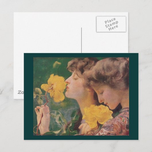 Die vier Rose von Frant Dvorak Postkarte (Vorne/Hinten)