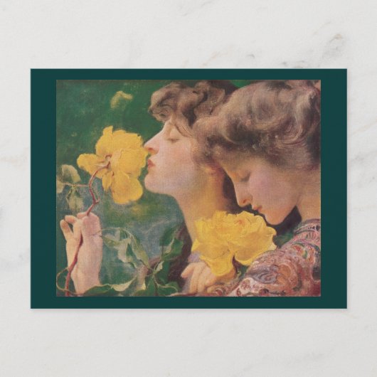 Die vier Rose von Frant Dvorak Postkarte (Vorderseite)