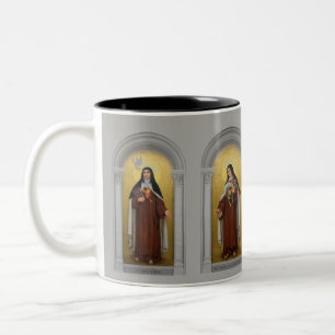 DIE VIER ST TERESA THERESE CARMELITES ZWEIFARBIGE TASSE